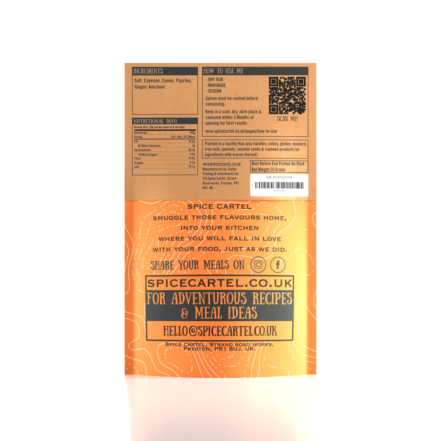 Spice Cartel's Mozambican Peri Peri 35g Resealable Pouch